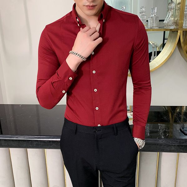 christmas men tuxedo shirt long sleeve 2019 slim fit white dress shirts male solid color office shirt casual social, White;black
christmas men tuxedo shirt long sleeve 2019 slim fit white dress shirts male solid color office shirt casual social, White;black