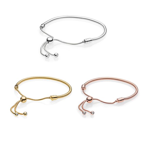 3 colors smooth snake chain sliding bracelets for women 925 sterling silver bracelets jewelry diy charms adjustable, Golden;silver
3 colors smooth snake chain sliding bracelets for women 925 sterling silver bracelets jewelry diy charms adjustable, Golden;silver