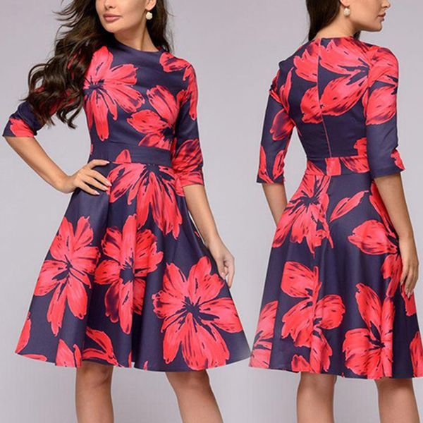spring women retro vintage dress party floral print floral party casual dress, Black;gray
spring women retro vintage dress party floral print floral party casual dress, Black;gray