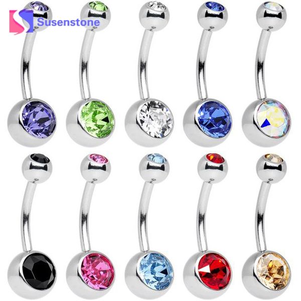 susenstone 10 pcs/lot button rings crystal steel body jewelry piercing rings navel piercing belly button ring body pircing, Slivery;golden
susenstone 10 pcs/lot button rings crystal steel body jewelry piercing rings navel piercing belly button ring body pircing, Slivery;golden