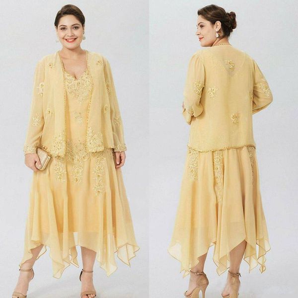light yellow beaded mother of the bride dresses v neck with long sleeves jackets evening gowns chiffon plus size wedding guest dress, Black;red
light yellow beaded mother of the bride dresses v neck with long sleeves jackets evening gowns chiffon plus size wedding guest dress, Black;red