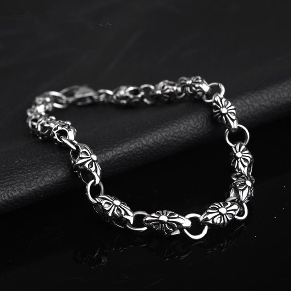men bracelets punk retro titanium steel chain bracelet simple personality fashion lovers bracelet, Golden;silver
men bracelets punk retro titanium steel chain bracelet simple personality fashion lovers bracelet, Golden;silver