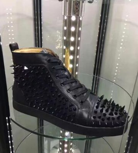 2019 new rivets genuine leather red bottom sneakers shoes men spikes sneaker women studs leisure party dress wedding shoes lts, Black
2019 new rivets genuine leather red bottom sneakers shoes men spikes sneaker women studs leisure party dress wedding shoes lts, Black