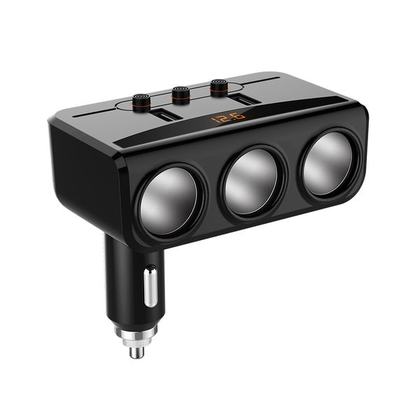 universal 3 way 100w cigarette lighter socket splitter adapter max 5v 3.1a 2 usb car charger 12v-24v power with voltmeter lcd
universal 3 way 100w cigarette lighter socket splitter adapter max 5v 3.1a 2 usb car charger 12v-24v power with voltmeter lcd