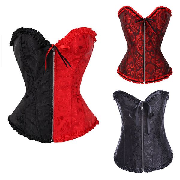 plus size women 's body shapewear exquisite gothic underwear bustiers corsets boday shapers costumes jacquard victorian corselet 0819-1, Black;white
plus size women 's body shapewear exquisite gothic underwear bustiers corsets boday shapers costumes jacquard victorian corselet 0819-1, Black;white