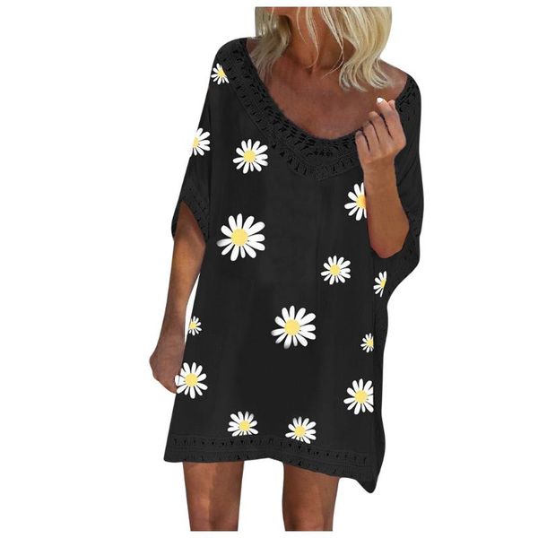casual loose plus size women dress retro petal short sleeve dress summer elegant o-neck daisy print party vestidos drop, Black;gray
casual loose plus size women dress retro petal short sleeve dress summer elegant o-neck daisy print party vestidos drop, Black;gray
