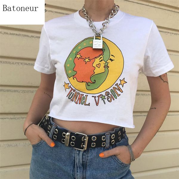 women fashion interest print loose short t-shirt streetwear o-neck short sleeve ladies wild casual crop new, White
women fashion interest print loose short t-shirt streetwear o-neck short sleeve ladies wild casual crop new, White