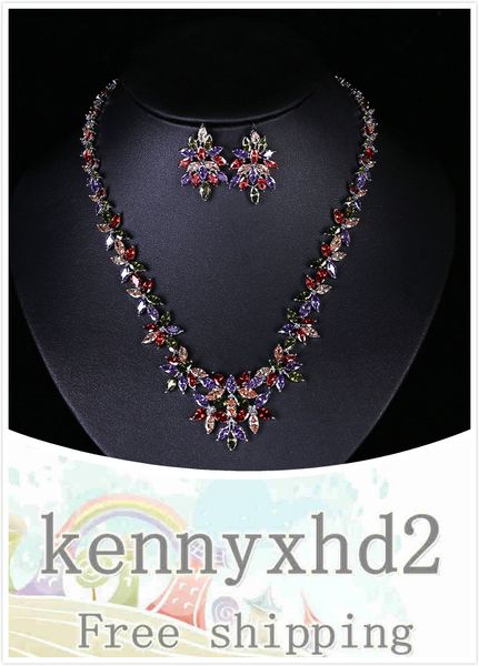 bridal necklace earrings two sets of european and american aaa zircon inlaid wedding necklace dress accessories, Silver
bridal necklace earrings two sets of european and american aaa zircon inlaid wedding necklace dress accessories, Silver