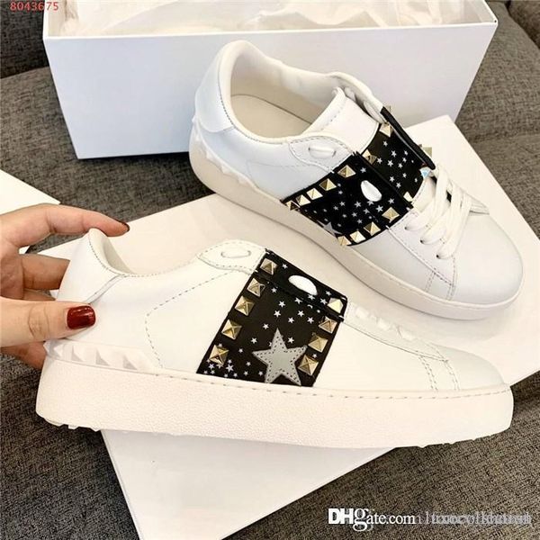 ladies classic color striped metal rivet sport shoes low lace-up flat casual board shoes fashion white sneakers,with box, Black
ladies classic color striped metal rivet sport shoes low lace-up flat casual board shoes fashion white sneakers,with box, Black
