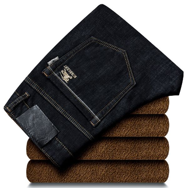 mens designer high-end winter stretch straight plus velvet jeans warm thickened black slim long pants fashion, Blue
mens designer high-end winter stretch straight plus velvet jeans warm thickened black slim long pants fashion, Blue