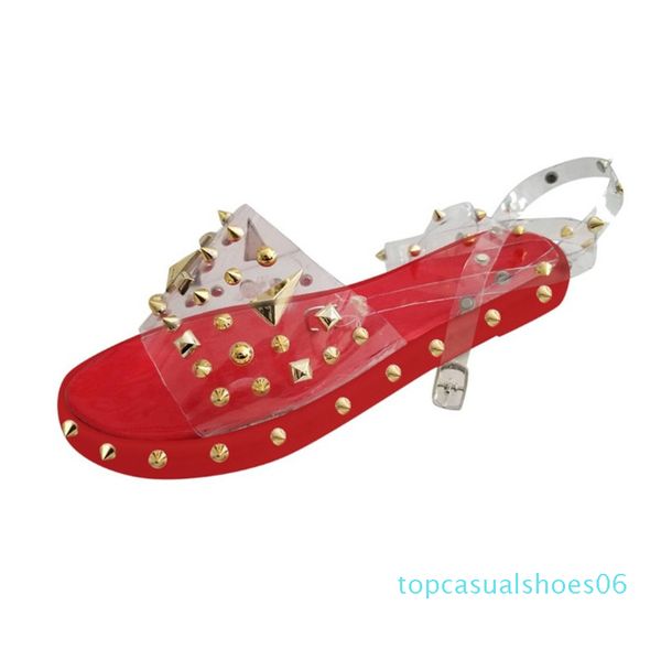 women rivet sandals large size sandals ladies 2020 summer transparent film flat fishmouth studs women's bling metal flats cool girl, Black
women rivet sandals large size sandals ladies 2020 summer transparent film flat fishmouth studs women's bling metal flats cool girl, Black