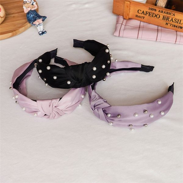 new style ins korean-style fashion pearl large rims hair bands solid color cross knot headband accessories, Brown
new style ins korean-style fashion pearl large rims hair bands solid color cross knot headband accessories, Brown