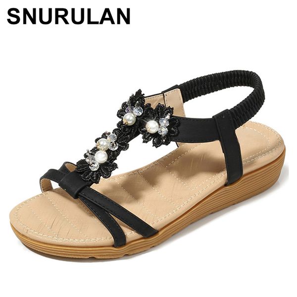 snurulan new open toe summer woman sandles flower elastioc flat band with ladies sandalia casual dress bohemian beach shoes for, Black
snurulan new open toe summer woman sandles flower elastioc flat band with ladies sandalia casual dress bohemian beach shoes for, Black