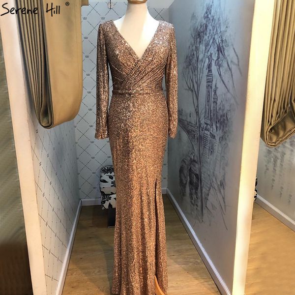 dubai rose gold sequined v-neck evening dresses 2019 luxury long sleeves sparkle evening gowns serene hill la60970, White;black
dubai rose gold sequined v-neck evening dresses 2019 luxury long sleeves sparkle evening gowns serene hill la60970, White;black