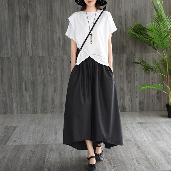 garden beauty clothes artistic personality irregular summer clothes solid color all-match short-sleeved cotton t-shirt nv fu zhuang cott, White
garden beauty clothes artistic personality irregular summer clothes solid color all-match short-sleeved cotton t-shirt nv fu zhuang cott, White
