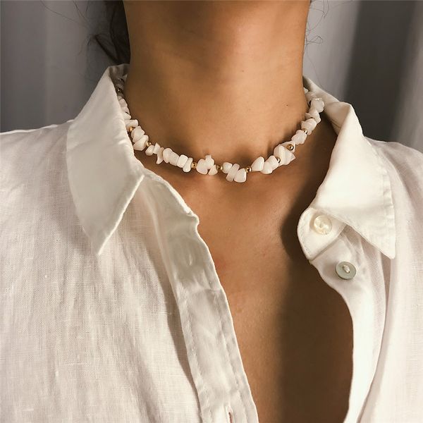 temperament white natural stone chain necklace 2019 sweet full stones tassel choker necklace for women fashion jewelry, Silver
temperament white natural stone chain necklace 2019 sweet full stones tassel choker necklace for women fashion jewelry, Silver