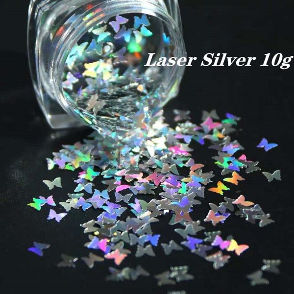 10g/bag 3mm laser silver butterfly sequins glitter powder for nail art decoration super bright shiny reflective sequins slice, Silver;gold
10g/bag 3mm laser silver butterfly sequins glitter powder for nail art decoration super bright shiny reflective sequins slice, Silver;gold