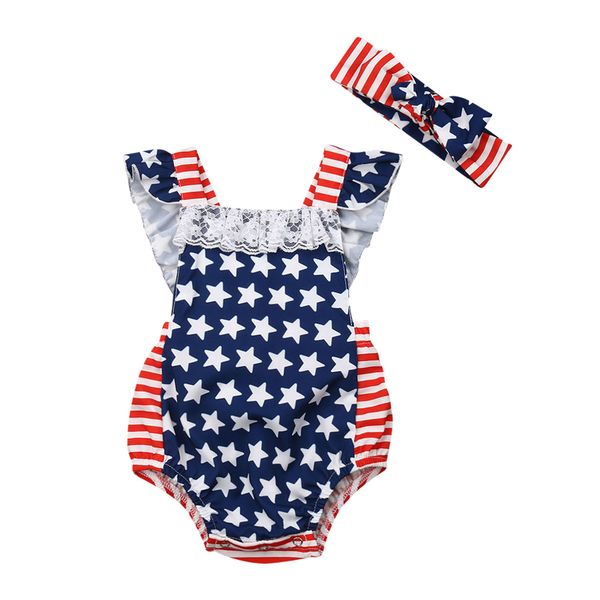 американский флаг дизайн новорожденный baby girl bodysuist симпатичные звезды stripes кружева малышей детские дети комбинезон 2pcs экипировк, Blue
американский флаг дизайн новорожденный baby girl bodysuist симпатичные звезды stripes кружева малышей детские дети комбинезон 2pcs экипировк, Blue