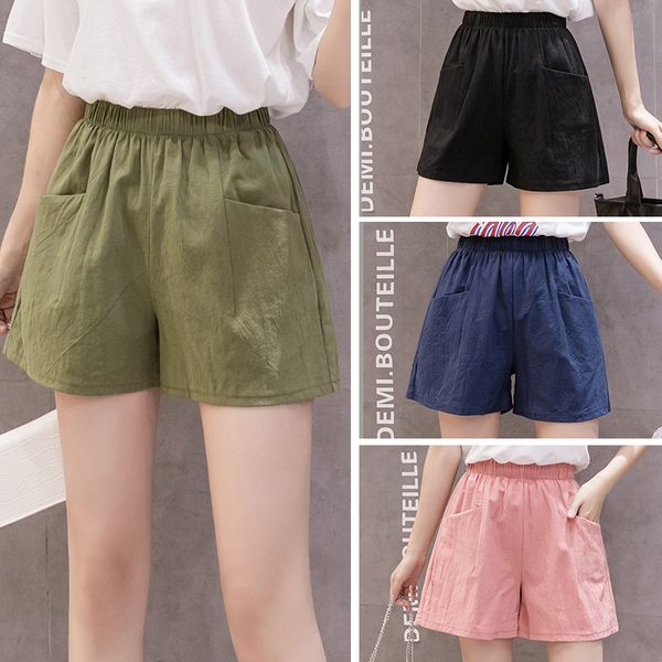 women plus size high waist shorts solid summer casual cotton linen shorts fashion short pants streetwear women's, White;black
women plus size high waist shorts solid summer casual cotton linen shorts fashion short pants streetwear women's, White;black