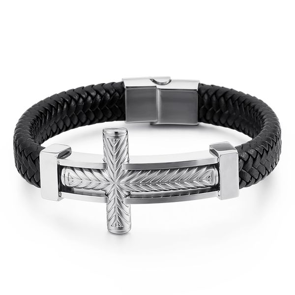 fashion men silver color black gold titanium steel religion cross magnetic buckle weave leather bracelets jewelry
fashion men silver color black gold titanium steel religion cross magnetic buckle weave leather bracelets jewelry