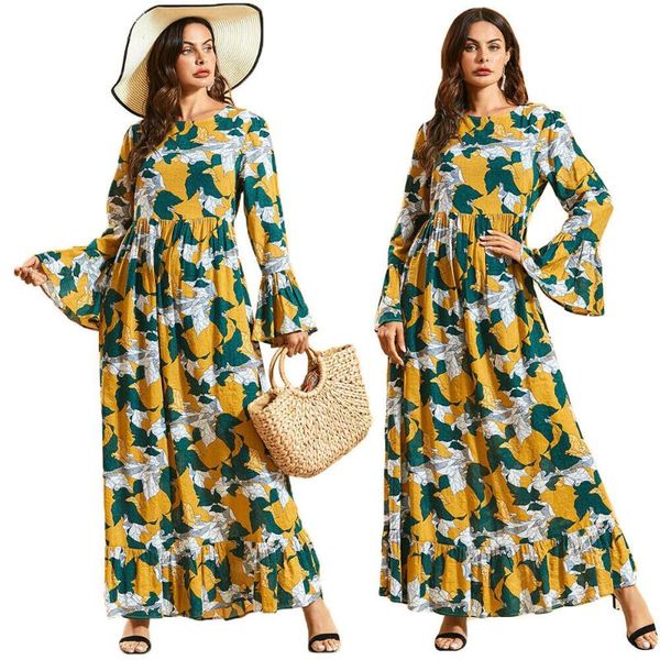 dubai women muslim flare sleeve maxi dress abaya pleated kaftan islamic casual loose prayer printed dresses ramadan robe gown, Red
dubai women muslim flare sleeve maxi dress abaya pleated kaftan islamic casual loose prayer printed dresses ramadan robe gown, Red