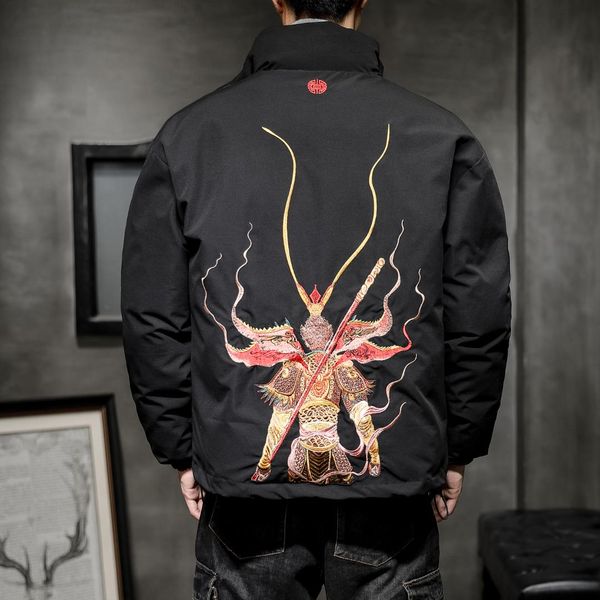 2019 men's winter jacket coats japan style men's cotton and embroidery jacket middle-aged cartoon long-sleeved jackets, Black
2019 men's winter jacket coats japan style men's cotton and embroidery jacket middle-aged cartoon long-sleeved jackets, Black