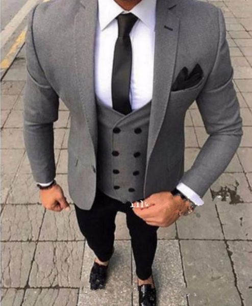 новый красивый one button gray groomsmen нотч groom tuxedos мужские костюмы свадебные / выпускной вечер / ужин шафер blazer (куртка + штаны, Black;gray
новый красивый one button gray groomsmen нотч groom tuxedos мужские костюмы свадебные / выпускной вечер / ужин шафер blazer (куртка + штаны, Black;gray