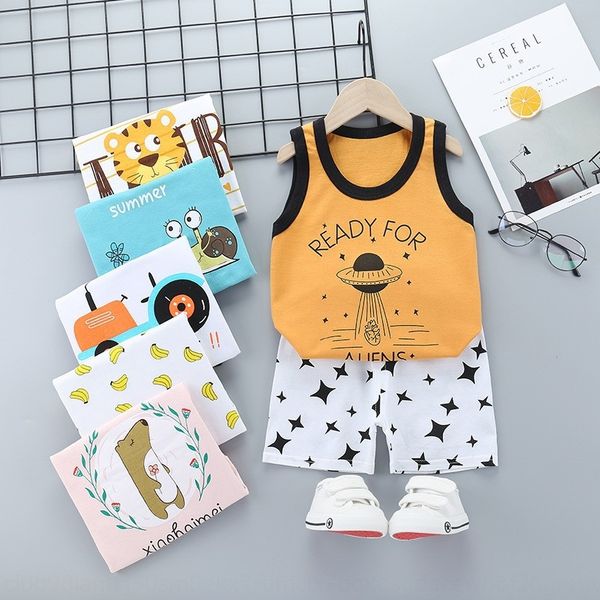 infant summer clothes pure cotton baby vest and shorts sleeveless suit baby clothes boy and boy cartoon vest shorts two-piece suit, Blue
infant summer clothes pure cotton baby vest and shorts sleeveless suit baby clothes boy and boy cartoon vest shorts two-piece suit, Blue