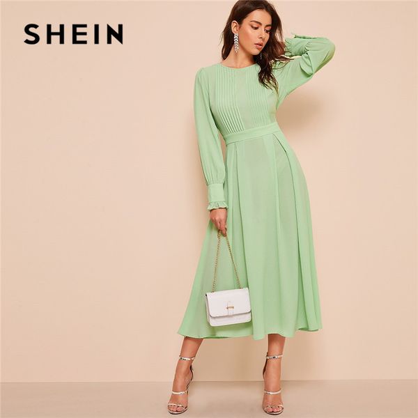 shein frilled cuff pleated panel fit and flare maxi dress women spring elegant solid high waist a line long dress party dress, Black;gray
shein frilled cuff pleated panel fit and flare maxi dress women spring elegant solid high waist a line long dress party dress, Black;gray