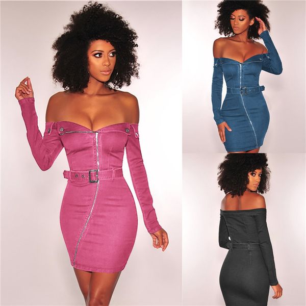 autumn summer womens designer dresses strapless long sleeve bodycon dress women fashion hip jean dress, White;black
autumn summer womens designer dresses strapless long sleeve bodycon dress women fashion hip jean dress, White;black
