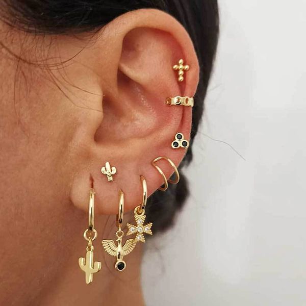new boho vintage geometric gold drop earrings for women crystal flower eagle cactus pendant earring set female jewelry gift, Silver
new boho vintage geometric gold drop earrings for women crystal flower eagle cactus pendant earring set female jewelry gift, Silver