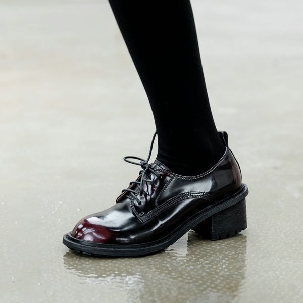 women's shoes high heel pumps party dress casual black red spring genuine leather szie shoes woman