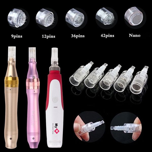 

Bayonet cartridge for mym derma pen electric auto microneedle 1 3 7 9 12 36 42 nano dr pen needle cartridge dhl