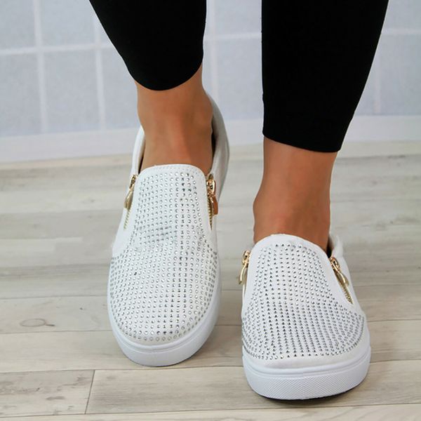 flat shoes woman rhinestone plus size 43 zipper casual shoes for female non slip wear-resistant white sneakers women 2020 new, Black
flat shoes woman rhinestone plus size 43 zipper casual shoes for female non slip wear-resistant white sneakers women 2020 new, Black