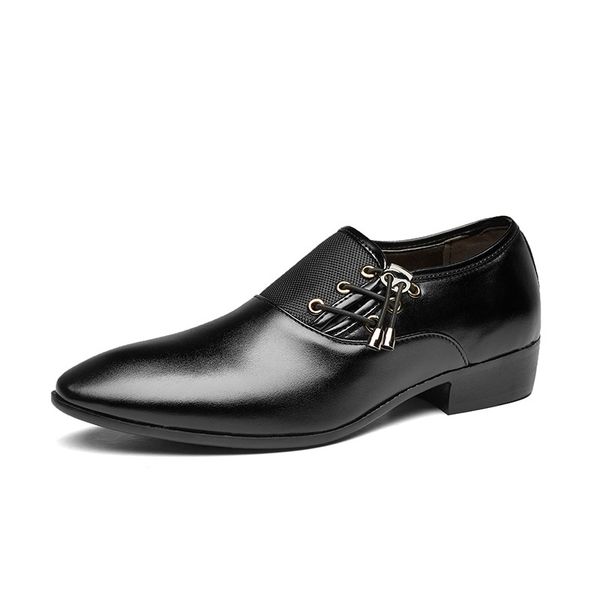 men's large business dress soft casual leather shoes, Black 
men's large business dress soft casual leather shoes, Black