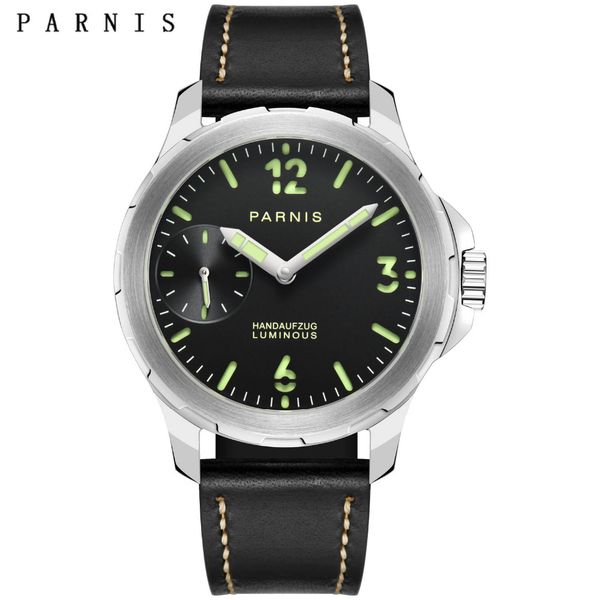 casual watch men 40mm hand-winding black dial stainless steel mechanical watches, Slivery;brown
casual watch men 40mm hand-winding black dial stainless steel mechanical watches, Slivery;brown