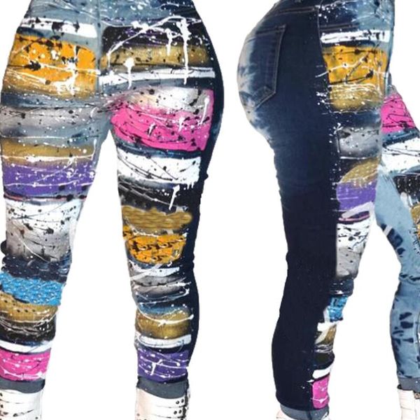 tie dye print tide design women skinny jeans high waist slim denim pencil pants streetwear fashion sense jeans, Blue
tie dye print tide design women skinny jeans high waist slim denim pencil pants streetwear fashion sense jeans, Blue