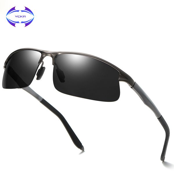 vcka brand designer aluminum mens sunglasses polarized sun glasses discoloration eyewear accessories for masculino, White;black
vcka brand designer aluminum mens sunglasses polarized sun glasses discoloration eyewear accessories for masculino, White;black