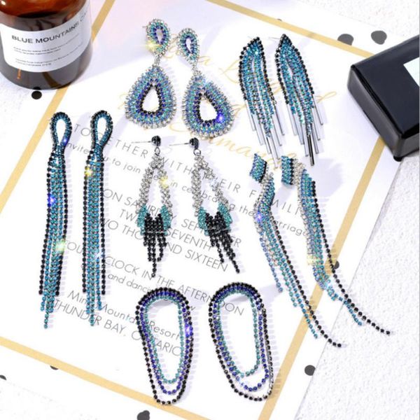 womens blue long earrings trendy pendientes brincos oorbellen orecchini aretes de mujer jewellery for women bijoux, Silver
womens blue long earrings trendy pendientes brincos oorbellen orecchini aretes de mujer jewellery for women bijoux, Silver