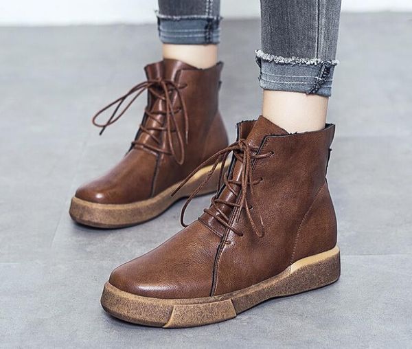 genuine leather lace-up high-heeled breathable classic elegant fashion boots shose cancise pumps winter soft and comfortable wedges women, Black
genuine leather lace-up high-heeled breathable classic elegant fashion boots shose cancise pumps winter soft and comfortable wedges women, Black