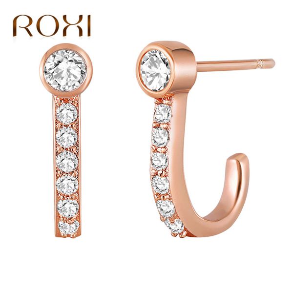 roxi new fashion rose gold hook earrings oorbellen zircon letter j shape stud earrings for women gift boucle d'oreille femme, Golden;silver
roxi new fashion rose gold hook earrings oorbellen zircon letter j shape stud earrings for women gift boucle d'oreille femme, Golden;silver