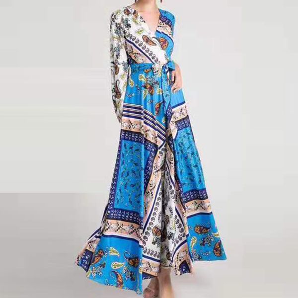 new fashion 2019 designer runway maxi dress women's long sleeve retro floral print long dress, Black;gray
new fashion 2019 designer runway maxi dress women's long sleeve retro floral print long dress, Black;gray