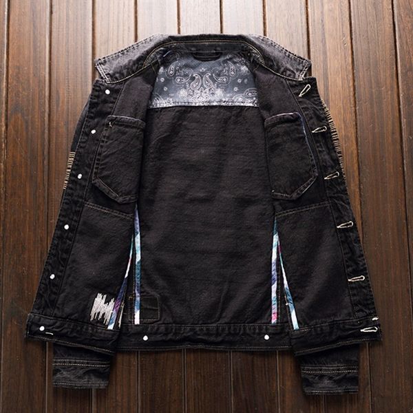 embroidery denim coat male japan style vintage slim outside jean jacket luxury autumn casual long sleeve biker jacket outwear, Black;brown
embroidery denim coat male japan style vintage slim outside jean jacket luxury autumn casual long sleeve biker jacket outwear, Black;brown