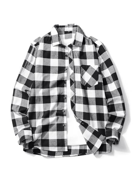 retail 2019 new fashion men shirt long sleeves 100% cottom plaid shirt men clothes, White;black
retail 2019 new fashion men shirt long sleeves 100% cottom plaid shirt men clothes, White;black