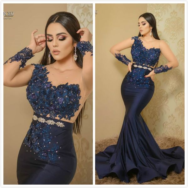 aso ebi arabic navy blue mermaid evening dresses lace beaded prom dresses sheer neck formal party second reception gowns zj322, Black
aso ebi arabic navy blue mermaid evening dresses lace beaded prom dresses sheer neck formal party second reception gowns zj322, Black