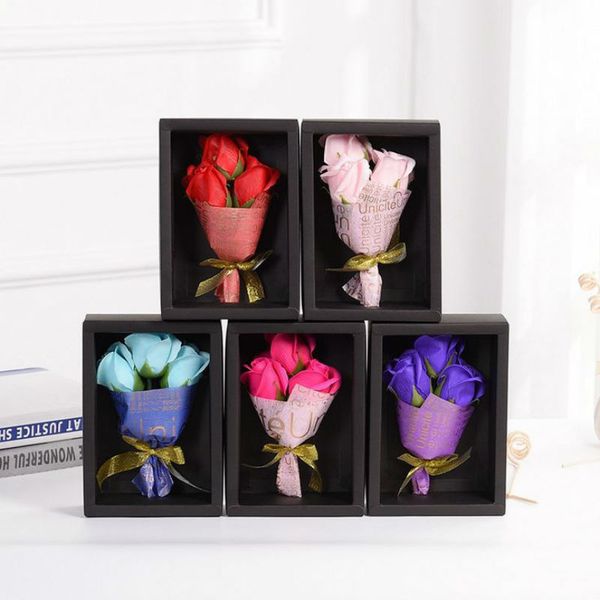 new creative 3 rose flowers soap handmade rose wedding valentine day rose flower christmas birthday gift items petal paper soap with box
new creative 3 rose flowers soap handmade rose wedding valentine day rose flower christmas birthday gift items petal paper soap with box