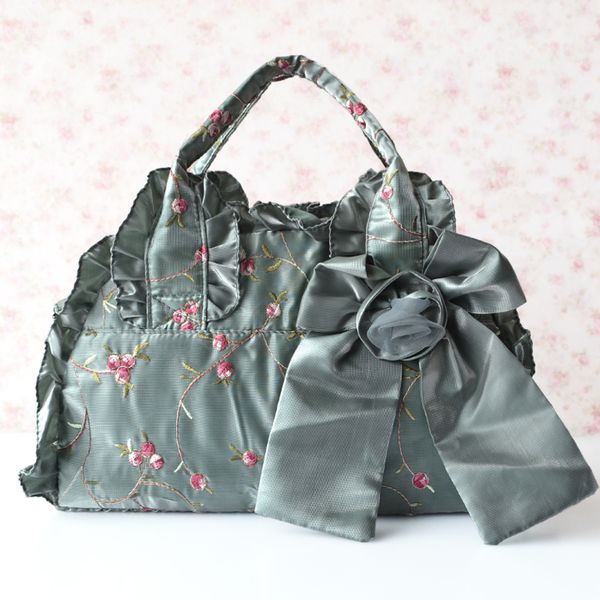 lily queen original zipper polyester soft embroidery handbags bowknot ruched flowers tote
lily queen original zipper polyester soft embroidery handbags bowknot ruched flowers tote