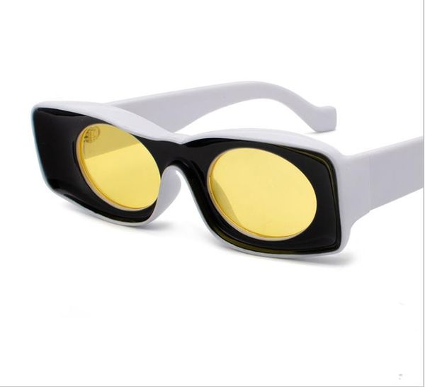 sunglasses with concave lens sunglasses square frame with wide frame and narrow glasses, White;black
sunglasses with concave lens sunglasses square frame with wide frame and narrow glasses, White;black