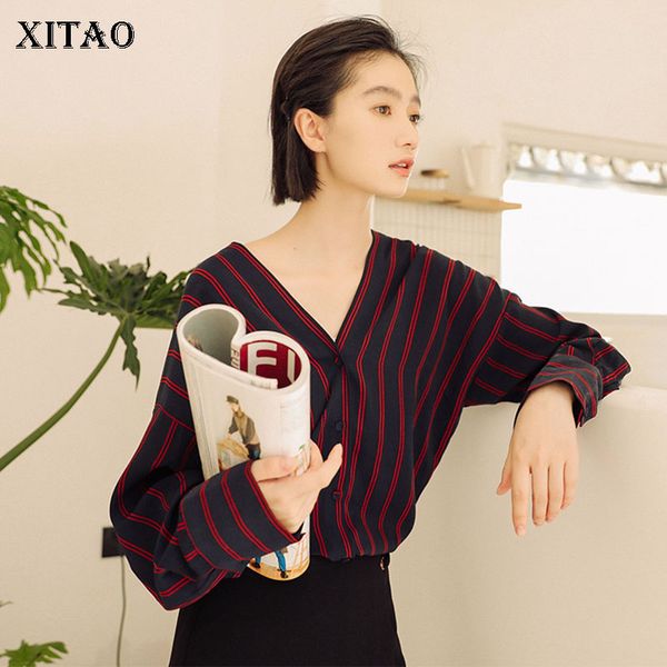 xitao plus size tide striped shirt women clothes 2020 spring new fashion v neck full sleeve match all blouse casual zll4832, White
xitao plus size tide striped shirt women clothes 2020 spring new fashion v neck full sleeve match all blouse casual zll4832, White