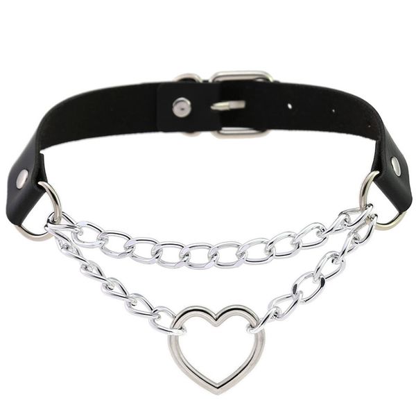 punk harajuku collar chain choker necklace heart pu leather choker punk goth 100% handmade love neck jewelry, Silver
punk harajuku collar chain choker necklace heart pu leather choker punk goth 100% handmade love neck jewelry, Silver